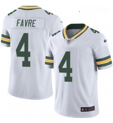 Youth Nike Green Bay Packers 4 Brett Favre Elite White NFL Jersey