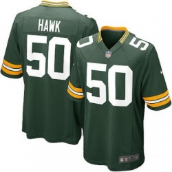Youth Nike Green Bay Packers 50# A.J. Hawk Game Team Green Color Jersey