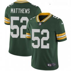 Youth Nike Green Bay Packers 52 Clay Matthews Elite Green Team Color NFL Jersey