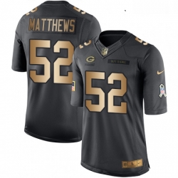 Youth Nike Green Bay Packers 52 Clay Matthews Limited BlackGold Salute to Service NFL Jersey