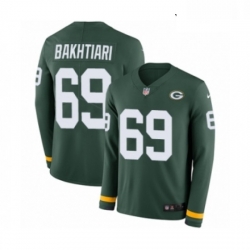 Youth Nike Green Bay Packers 69 David Bakhtiari Limited Green Therma Long Sleeve NFL Jersey
