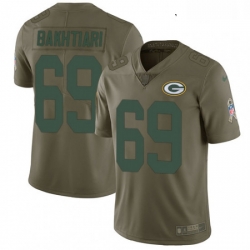 Youth Nike Green Bay Packers 69 David Bakhtiari Limited Olive 2017 Salute to Service NFL Jersey