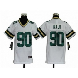 Youth Nike NFL Green Bay Packers #90 B.J. Raji White Jerseys