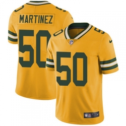 Youth Nike Packers #50 Blake Martinez Yellow Stitched NFL Limited Rush Jersey