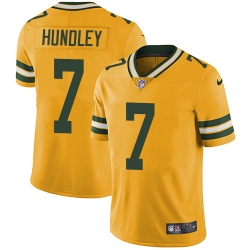 Youth Nike Packers #7 Brett Hundley Limited Gold Rush Vapor Untouchable NFL Jersey