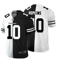 Houston Texans 10 DeAndre Hopkins Men Black V White Peace Split Nike Vapor Untouchable Limited NFL Jersey