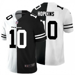 Houston Texans 10 DeAndre Hopkins Men Black V White Peace Split Nike Vapor Untouchable Limited NFL Jersey