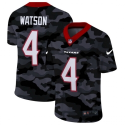Houston Texans 4 Deshaun Watson Men Nike 2020 Black CAMO Vapor Untouchable Limited Stitched NFL Jersey