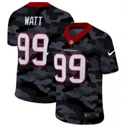 Houston Texans 99 J J  Watt Men Nike 2020 Black CAMO Vapor Untouchable Limited Stitched NFL Jersey