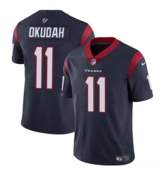 Men Houston Texans 11 Jeff Okudah Navy Vapor Untouchable Stitched Football Jersey