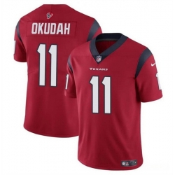 Men Houston Texans 11 Jeff Okudah Red Vapor Untouchable Stitched Football Jersey