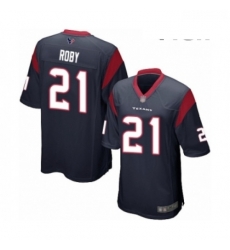 Men Houston Texans 21 Bradley Roby Game Navy Blue Team Color Football Jersey