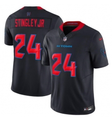 Men Houston Texans 24 Derek Stingley Jr  Navy 2024 2nd Alternate F U S E Vapor Stitched Jersey