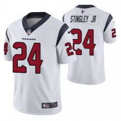 Men Houston Texans 24 Derek Stingley Jr White Vapor Untouchable Limited Stitched jersey