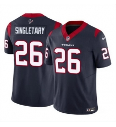 Men Houston Texans 26 Devin Singletary Navy 2023 F U S E Vapor Untouchable Stitched Football Jersey