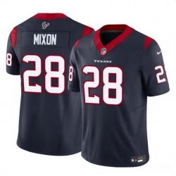 Men Houston Texans 28 Joe Mixon Navy 2024 F U S E Vapor Untouchable Stitched Football Jersey