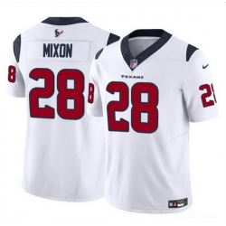 Men Houston Texans 28 Joe Mixon White 2024 F U S E Vapor Untouchable Stitched Football Jersey
