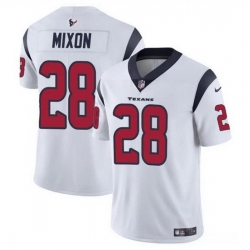 Men Houston Texans 28 Joe Mixon White Vapor Untouchable Stitched Football Jersey