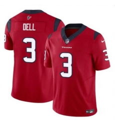 Men Houston Texans 3 Tank Dell Red 2023 F U S E Vapor Untouchable Stitched Football Jersey