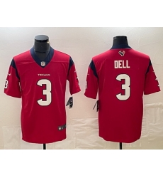 Men Houston Texans 3 Tank Dell Red Vapor Untouchable Stitched Football Jersey
