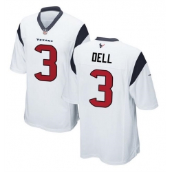 Men Houston Texans 3 Tank Dell White Stitched Game Football Jersey