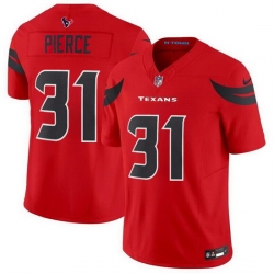 Men Houston Texans 31 Dameon Pierce Red 2024 Alternate F U S E Vapor Stitched Jersey