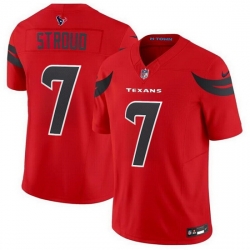 Men Houston Texans 7 C J  Stroud Red 2024 Alternate F U S E Vapor Stitched Jersey