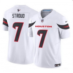 Men Houston Texans Active Player Custom White 2024 Vapor F U S E  Limited Stitched Jersey