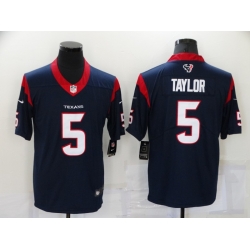 Men Houston Texans  Tyrod Taylor 5 Nike Navy Vapor Limited Jersey