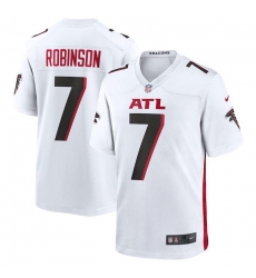 Men Nike Atlanta Falcons #7 Bijan Robinson White 2023 NFL Draft Vapor Limited Jersey