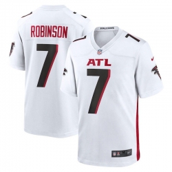 Men Nike Atlanta Falcons #7 Bijan Robinson White 2023 NFL Draft Vapor Limited Jersey