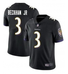 Men Nike Baltimore Ravens #3 Odell Beckham Jr Black Vapor Untouchable Limited Jersey