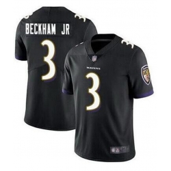 Men Nike Baltimore Ravens #3 Odell Beckham Jr Black Vapor Untouchable Limited Jersey
