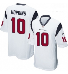 Men Nike Houston Texans 10 DeAndre Hopkins Game White NFL Jersey