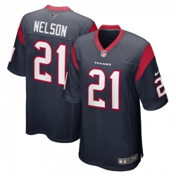 Men Nike Houston Texans 21 Steven Nelson Navy Vapor Limited Jersey