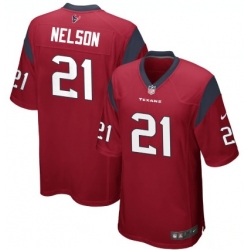 Men Nike Houston Texans 21 Steven Nelson Red Vapor Limited Jersey
