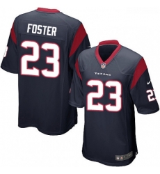 Men Nike Houston Texans 23 Arian Foster Game Navy Blue Team Color NFL Jersey