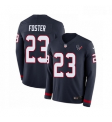Men Nike Houston Texans 23 Arian Foster Limited Navy Blue Therma Long Sleeve NFL Jersey