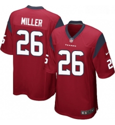 Men Nike Houston Texans 26 Lamar Miller Game Red Alternate NFL Jersey