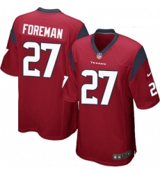 Men Nike Houston Texans 27 DOnta Foreman Game Red Alternate NFL Jersey