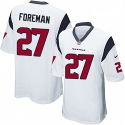 Men Nike Houston Texans 27 DOnta Foreman Game White NFL Jersey