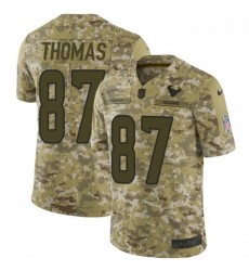 Men Nike Houston Texans 87 Demaryius Thomas Limited Camo 2018 Salute to Service NFL Jersey