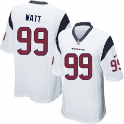 Men Nike Houston Texans 99 JJ Watt Game White NFL Jersey