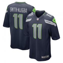 Men Nike Seattle Seahawks #11 Jaxon Smith Njigba Navy 2023 NFL Draft Vapor Limited Jersey