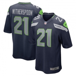 Men Nike Seattle Seahawks #21 Devon Witherspoon Navy 2023 NFL Draft Vapor Limited Jersey