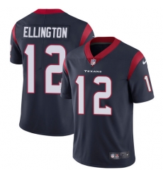 Men Nike Texans #12 Bruce Ellington Navy Blue Team Color Stitched NFL Vapor Untouchable Limited Jersey