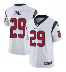 Men Nike Texans #29 Andre Hal White Stitched NFL Vapor Untouchable Limited Jersey