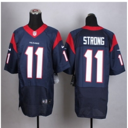 New Houston Texans #11 Jaelen Strong Navy Blue Team Color Men Stitched NFL Elite Jersey