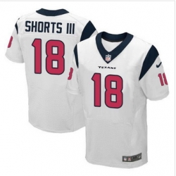 New Houston Texans 18# Cecil Shorts III White Men Stitched NFL Elite Jersey