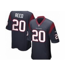 Nike Houston Texans 20 Ed Reed Blue Game NFL Jersey